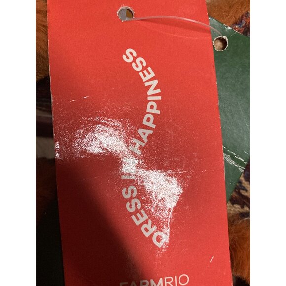 Farm Rio Faux Fur Platform Sneakers Tapestry Beige Size 9 US 40 EUR New With Tag - Picture 5 of 6